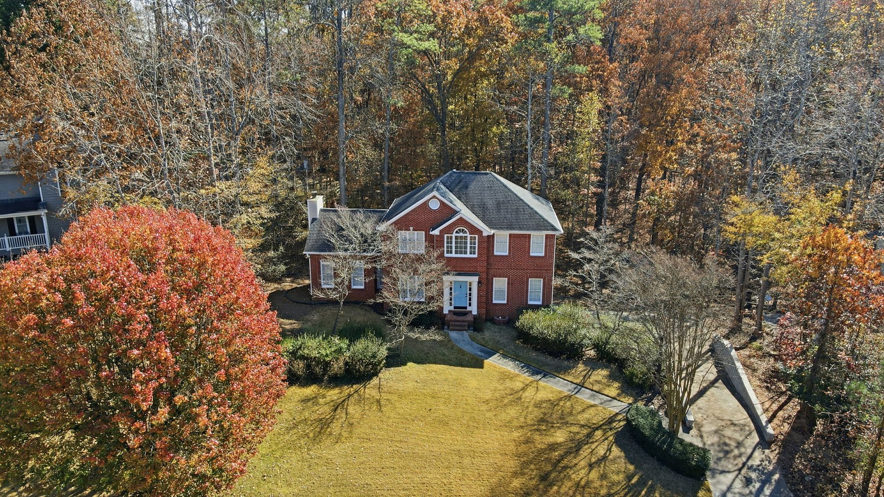 Aerial view of the Camden Grand property and grounds